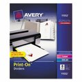 Avery Dennison Avery, Customizable Print-On Dividers, 8-Tab, Letter, 5PK 11552